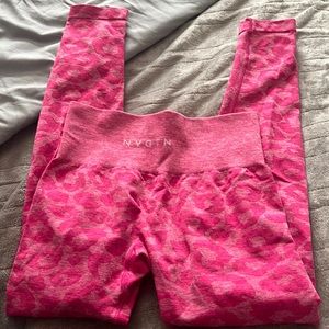 Nvgtn pink leopard print leggings